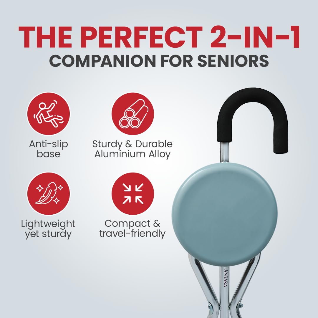 AGEasy (Max Group) Walking Stick with Seat for Seniors - Image 2